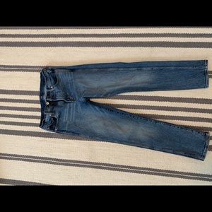 High-waisted Gap jeans.